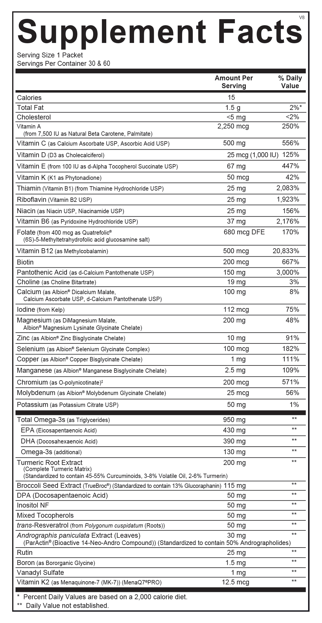 Alpha Base Premier Pack (30 count packet) - Vitalized