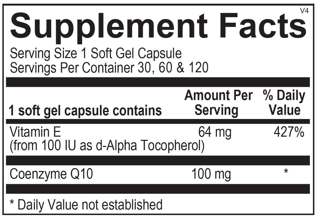 CoQ-10 100mg (30 capsules) - Vitalized 