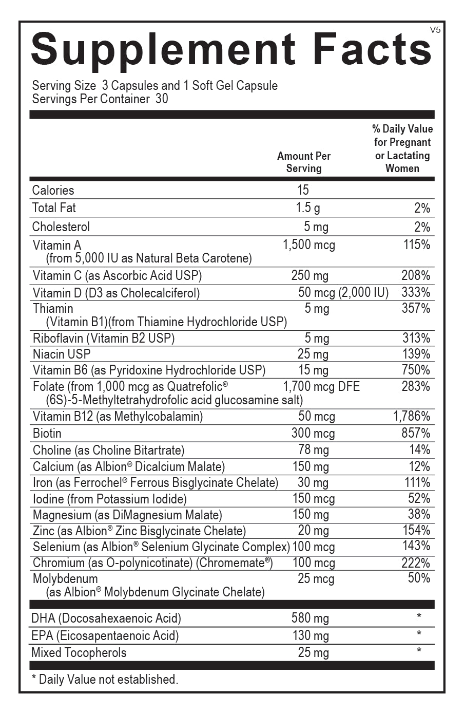 Prenatal Complete with DHA (30 servings) - Vitalized 