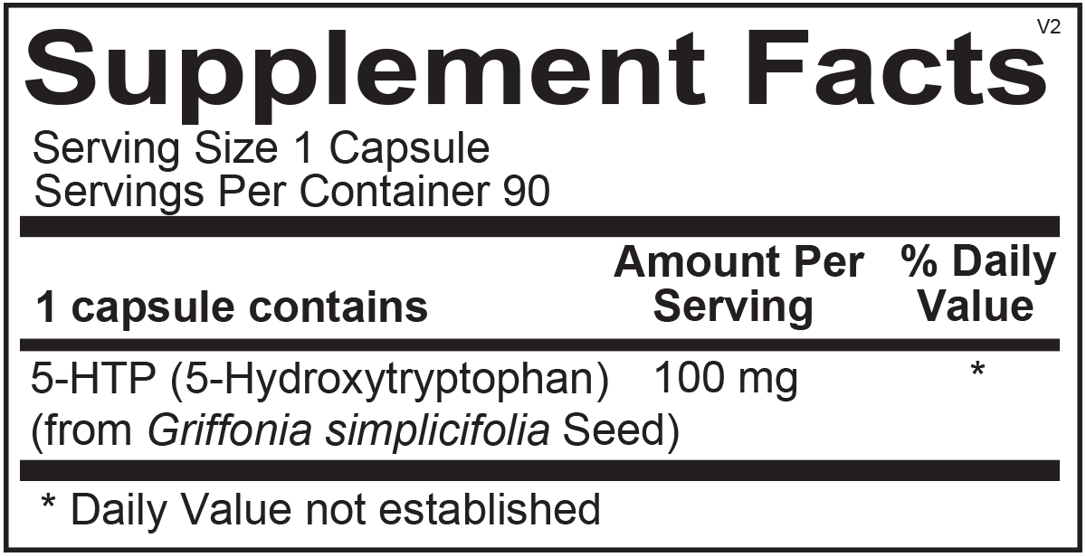 5-HTP 100mg (90 capsules) - Vitalized 