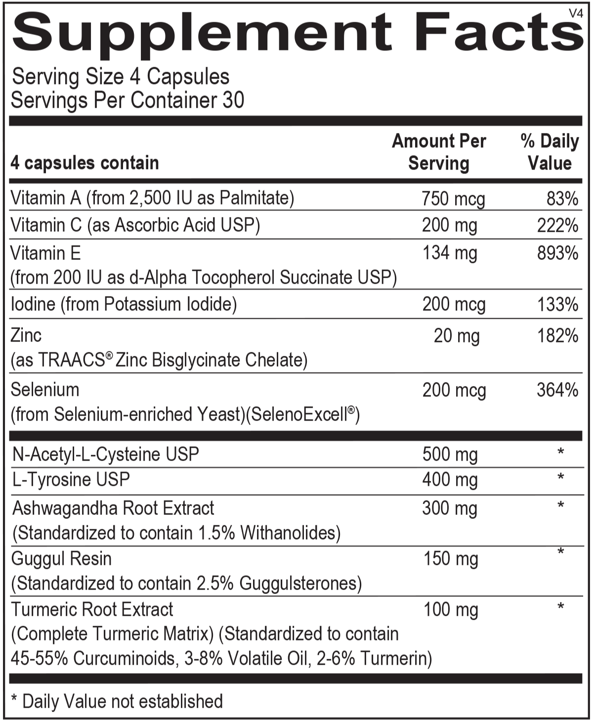 Thyrotain (120 capsules) - Vitalized 