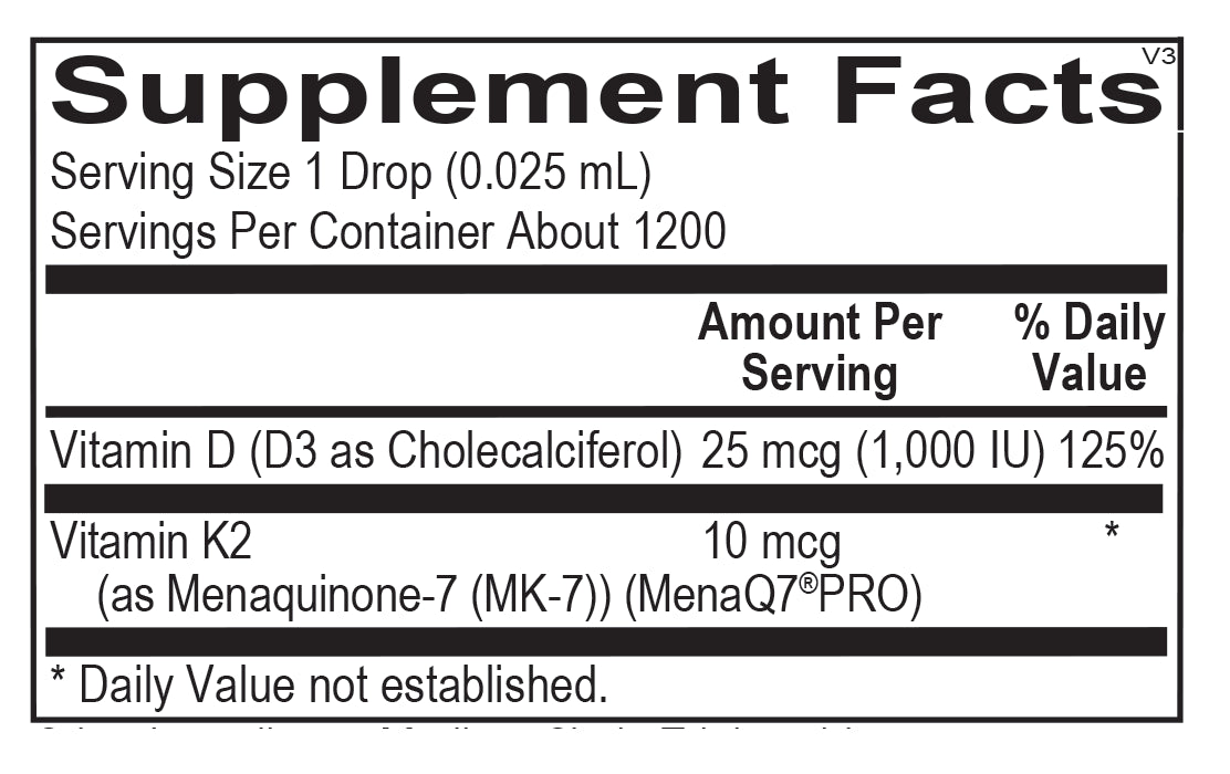 Vitamina D3 líquida con K2